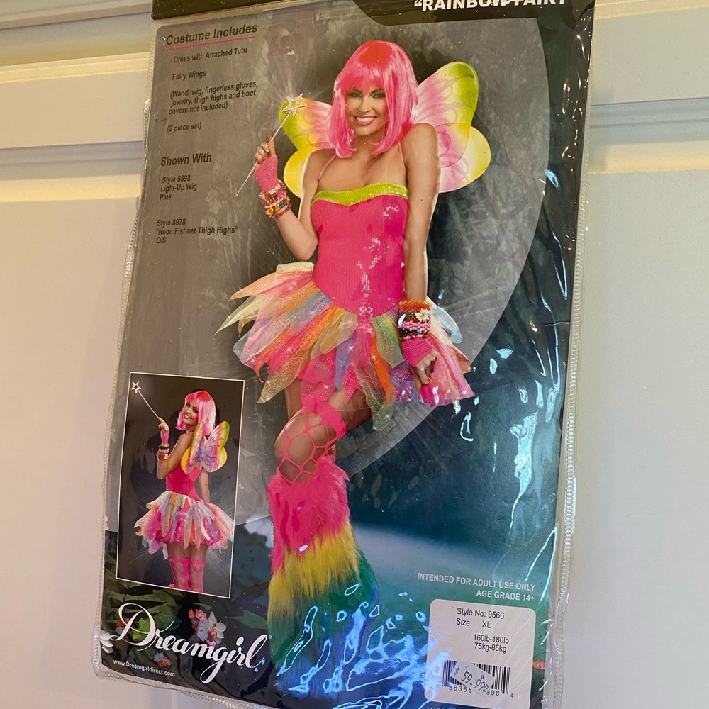 Fairy costume (dress) with wings size XL